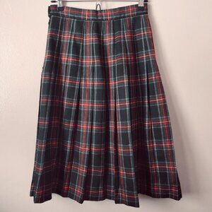 LL Bean Pleated Skirt | 100% Wool | Size